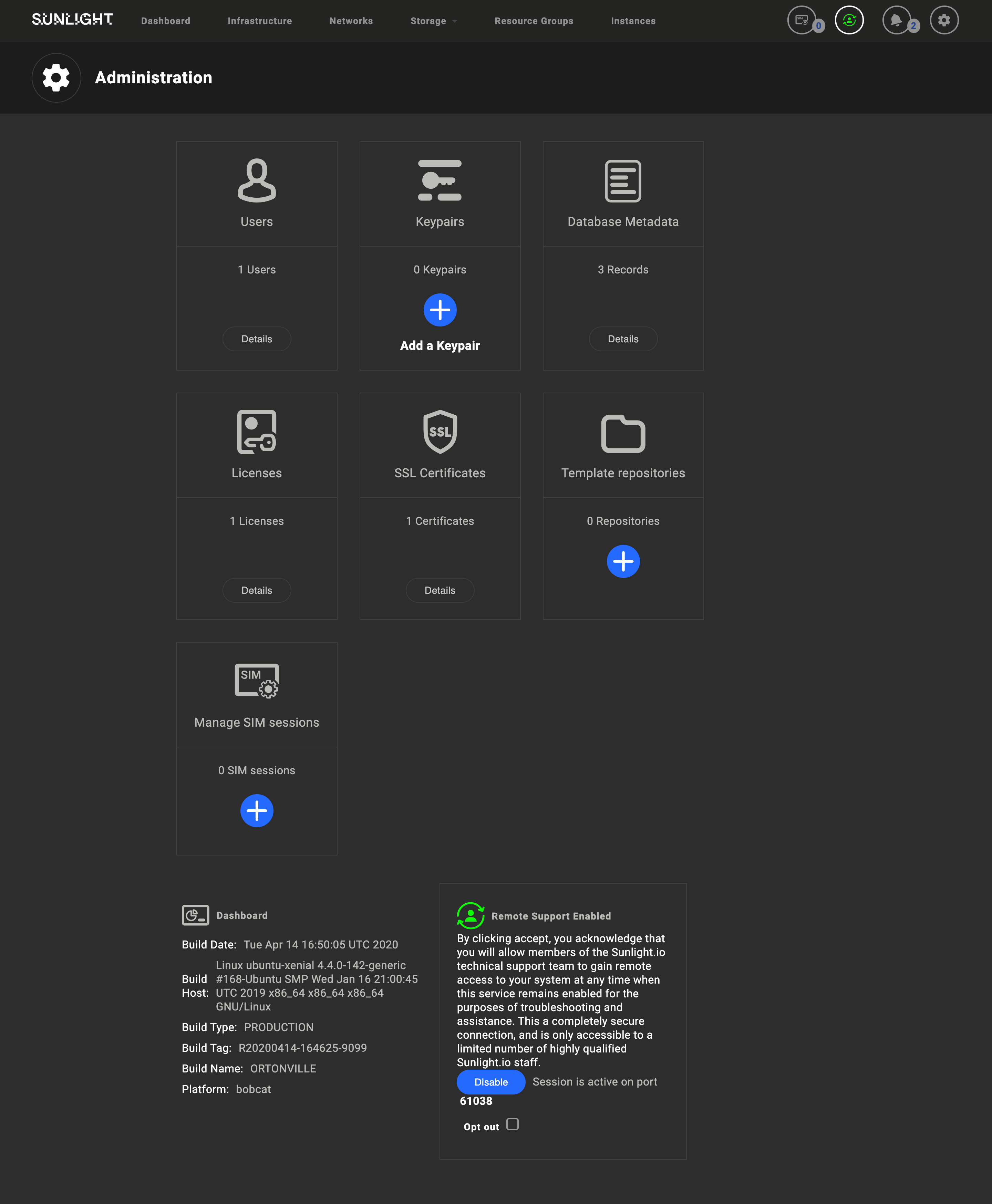 Administration Settings