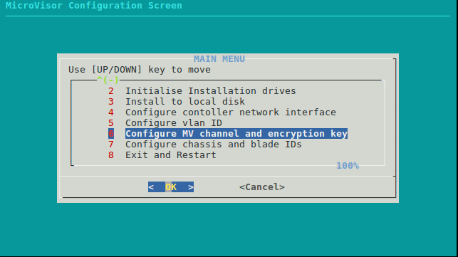 System Configurator screen option 6