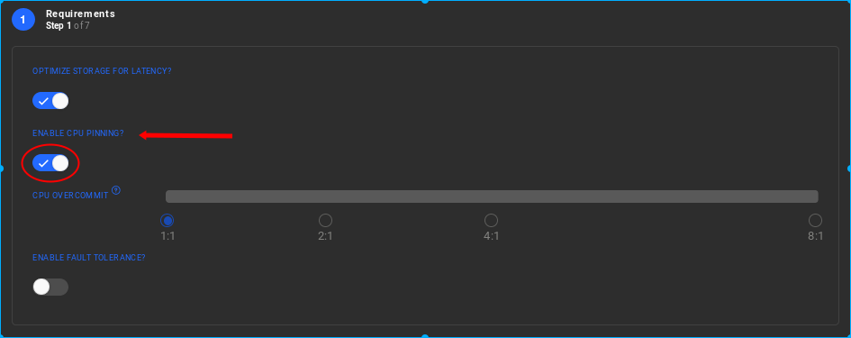 Enable CPU pinning