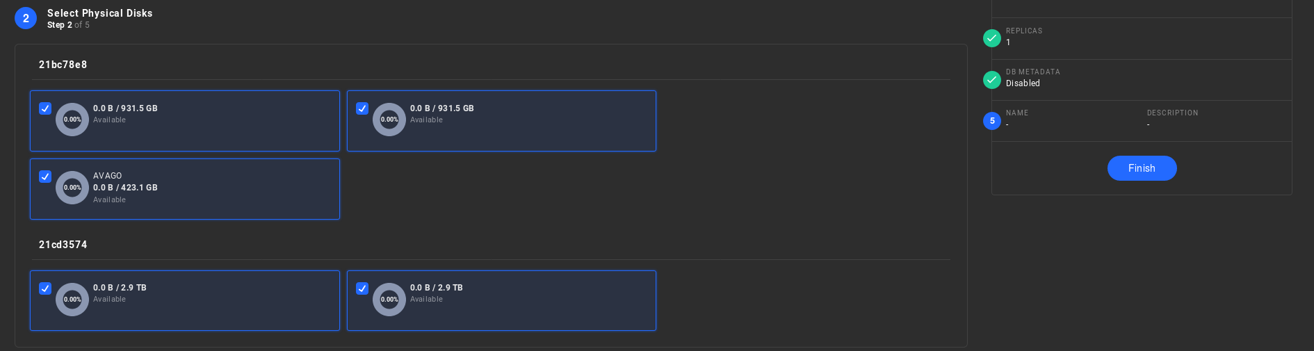 Step 2 - Select the drives