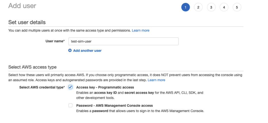 aws iam user