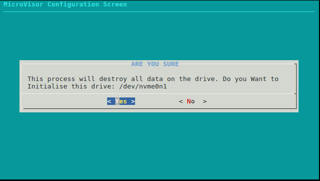 Initialise NVMe drives