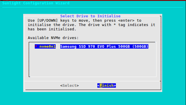 Finish the initialization process