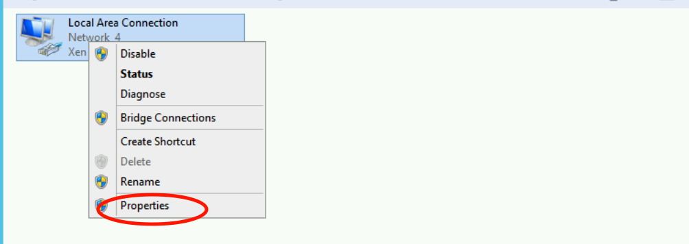 Local Area Connection Properties