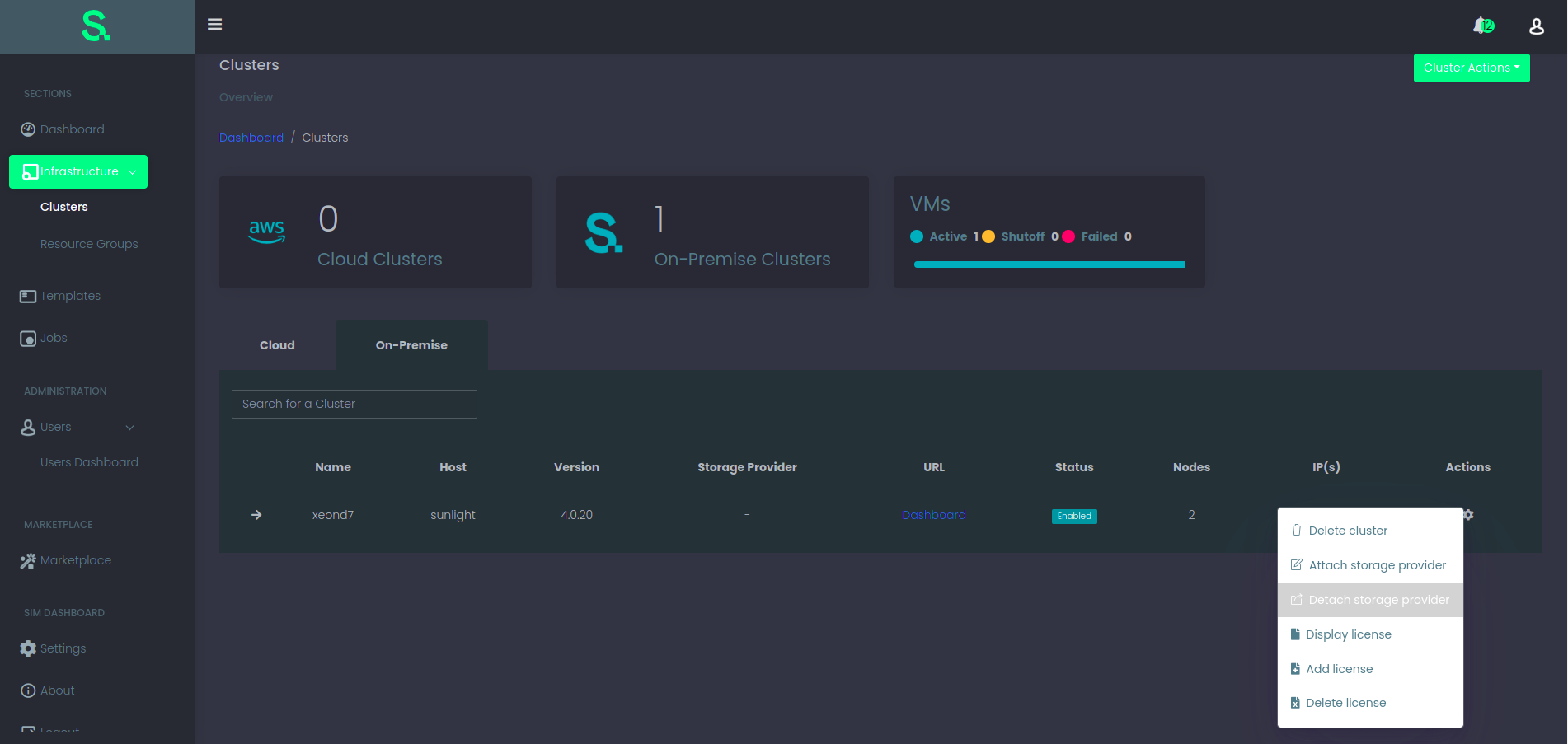 License management actions