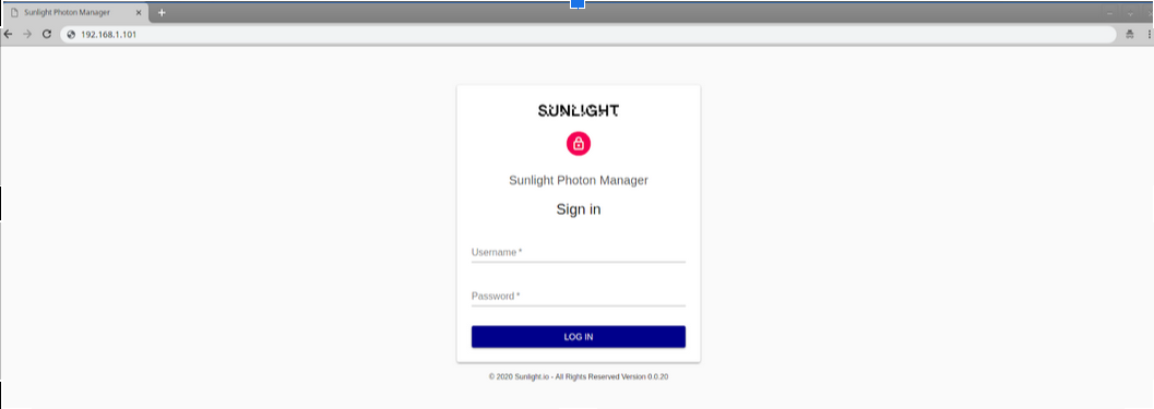 SPM Dasboard login page 