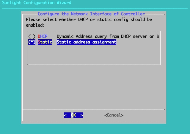 Static Network configuration