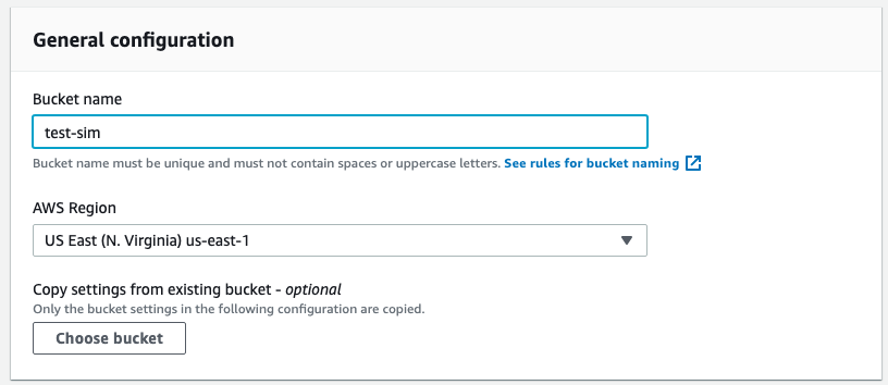 aws s3 bucket create