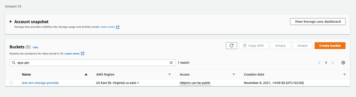 aws s3 bucket create