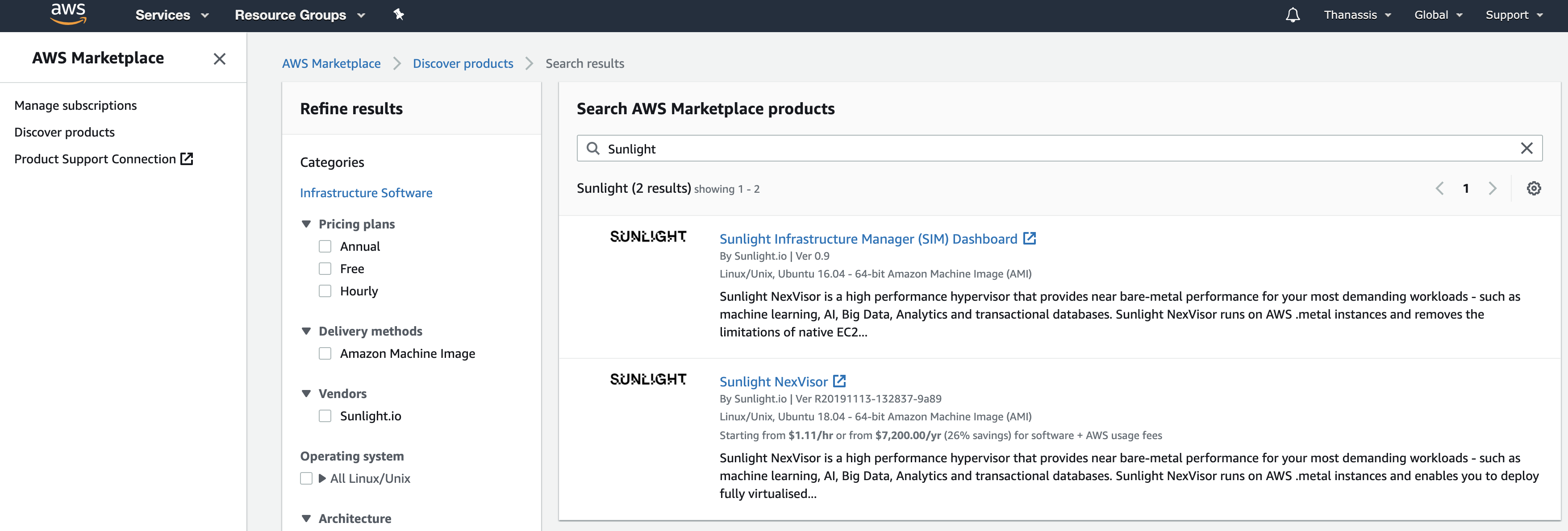 aws marketiplace